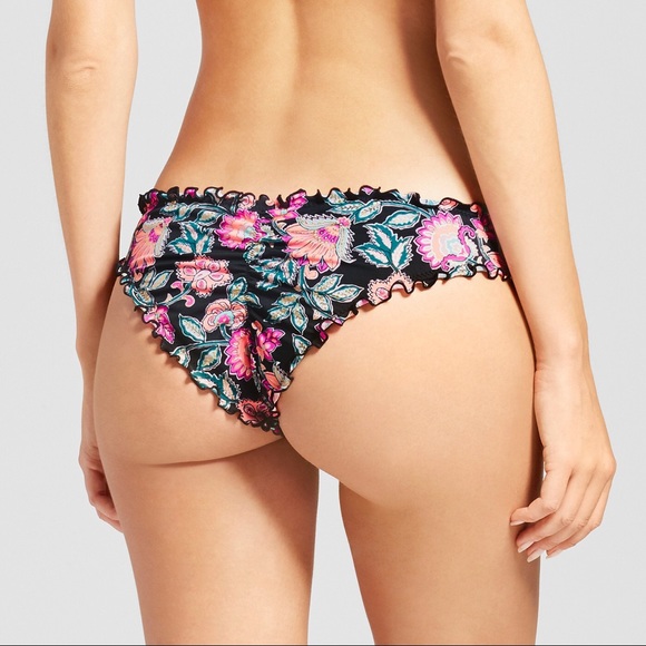 Floral Ruffle cheeky & ruffle swim top set - Picture 2 of 8